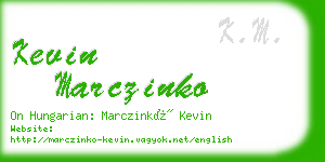 kevin marczinko business card